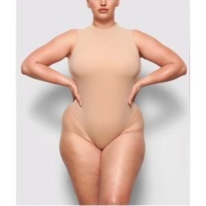 SKIMS thong bodysuit mock high neck tank nude mica everybody plus size 4x